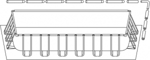 Каркас  прямоугольного бассейна Intex 732х366х132 Rectangular Ultra XTR Frame